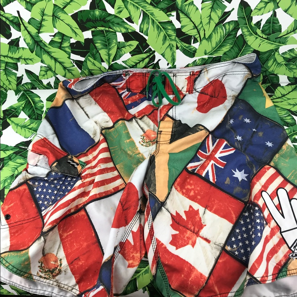 Billabong World Flags Swim Board Shorts